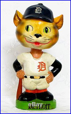 Vintage 1962 Detroit Tigers Bobblehead Nodder Mascot Green Base NM Condition
