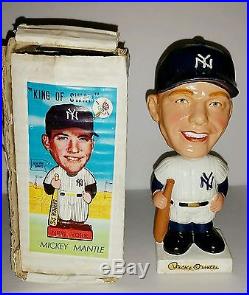 Vintage 1962 Mickey Mantle Bobblehead Nodder Bobbin New York Yankees withBOX