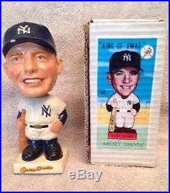 Vintage 1962 Mickey Mantle Bobblehead Nodder Bobbin New York Yankees withBox Rare Vintage 1962 Mickey Mantle Bobblehead Nodder Bobbin New York Yankees withBox Rare