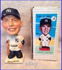 Vintage 1962 Mickey Mantle Bobblehead Nodder Bobbin New York Yankees withBox Rare