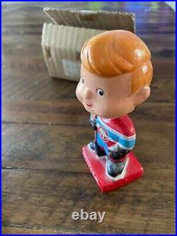 Vintage 1962 Montreal Canadiens NHL Mini Bobblehead Hockey Doll with Original Box