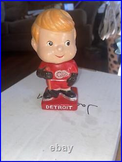 Vintage 1962 NHL Detroit Red Wings Hockey Bobblehead Nodder Bobble Head Japan
