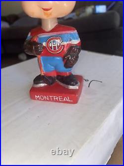 Vintage 1962 NHL Montreal Canadiens Hockey Bobblehead Nodder Bobble Head Japan