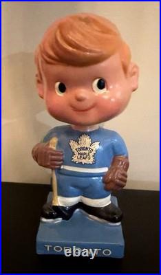 Vintage 1962 NHL Toronto Maple Leafs Hockey Bobblehead Made In Japan