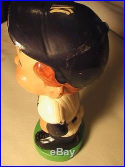 Vintage 1962 NY YANKEES Green Base Boy Head BOBBLEHEAD Doll