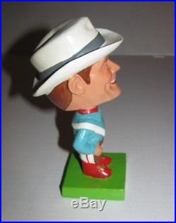 Vintage 1962 Roy Rogers Composition Bobblehead Nodder With Box Mib
