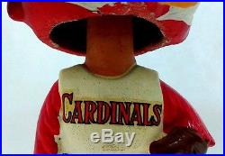 Vintage 1962 ST. LOUIS CARDINALS Mascot, Green Base. Bobble Head 6 1/2
