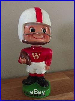 Vintage 1962 Wisconsin Badgers Bobble Head Doll UW Madison Football