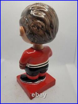 Vintage 1962 square base Chicago Black Hawks nodder bobblehead gem mint shine