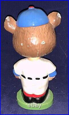 Vintage 1963 1965 Chicago Cubs Green Base Mascot Nodder Bobblehead Early Old