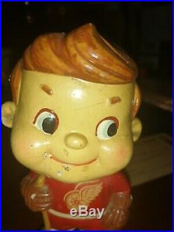 Vintage 1963 High Skate Detroit Redwings Bobblehead Made In Japan With Mail