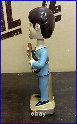 Vintage 1964 Beatles 8 Paul Mccartney Bobblehead Car Mascots Nodder Japan