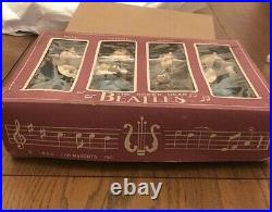 Vintage 1964 Bobblehead Beatles Car Mascots In Box