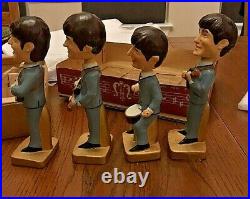 Vintage 1964 Bobblehead Beatles Car Mascots In Box