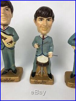 Vintage 1964 The Beatles Bobb'n Head Nodder Bobblehead Dolls Car Mascot Set Of 4