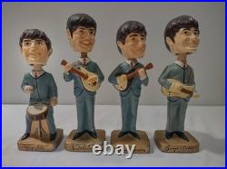 Vintage 1964 limit edition Beatles bobbleheads Car Mascot Set. All members. 8