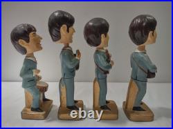Vintage 1964 limit edition Beatles bobbleheads Car Mascot Set. All members. 8