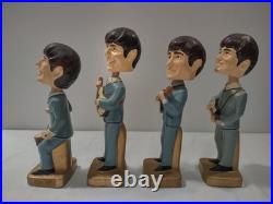 Vintage 1964 limit edition Beatles bobbleheads Car Mascot Set. All members. 8