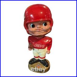 Vintage 1965 Kansas City Chiefs AFL Ear Pad Football Bobblehead Nodder Early
