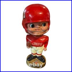 Vintage 1965 Kansas City Chiefs AFL Ear Pad Football Bobblehead Nodder Early