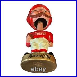 Vintage 1965 Kansas City Chiefs AFL Ear Pad Football Bobblehead Nodder Early