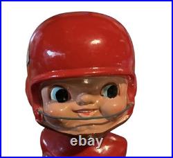 Vintage 1965 Kansas City Chiefs AFL Ear Pad Football Bobblehead Nodder Early