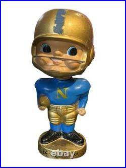 Vintage 1965 Navy Naval Academy Ear Pad Football Bobblehead Nodder Early