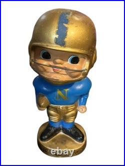 Vintage 1965 Navy Naval Academy Ear Pad Football Bobblehead Nodder Early