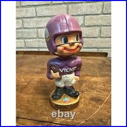 Vintage 1965 Toes Up Gold Base Minnesota Vikings Nodder Bobble Head