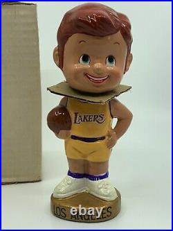 Vintage 1967 60s Los Angeles Lakers Bobblehead Sports Specialties Nodder New