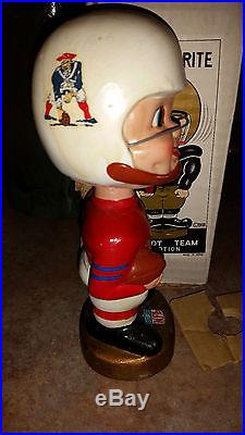 Vintage 1967 Boston Patriots Gold Base Bobble Head Nodder WithBox JAPAN Vintage 1967 Boston Patriots Gold Base Bobble Head Nodder WithBox JAPAN