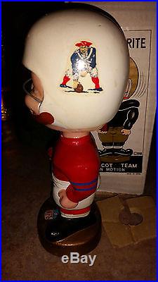 Vintage 1967 Boston Patriots Gold Base Bobble Head Nodder WithBox JAPAN Vintage 1967 Boston Patriots Gold Base Bobble Head Nodder WithBox JAPAN