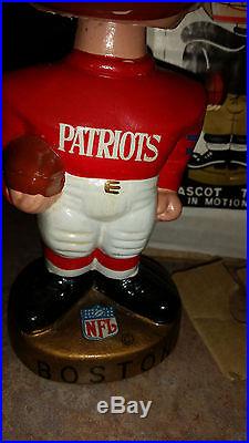 Vintage 1967 Boston Patriots Gold Base Bobble Head Nodder WithBox JAPAN Vintage 1967 Boston Patriots Gold Base Bobble Head Nodder WithBox JAPAN