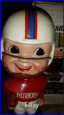 Vintage 1967 Boston Patriots Gold Base Bobble Head Nodder WithBox JAPAN Vintage 1967 Boston Patriots Gold Base Bobble Head Nodder WithBox JAPAN