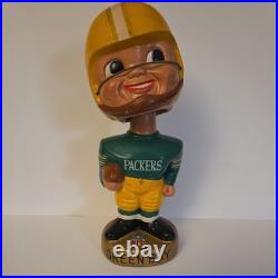 Vintage 1967 Green Bay Packers Bobble Head Gold Base Japan
