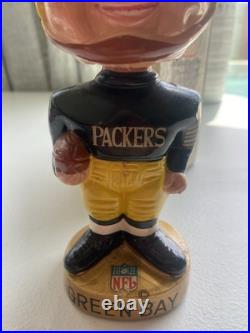 Vintage 1967 Green Bay Packers Bobble Head Nodder Gold Base Sports Original Box