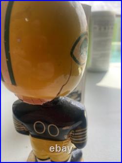 Vintage 1967 Green Bay Packers Bobble Head Nodder Gold Base Sports Original Box