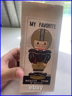 Vintage 1967 Green Bay Packers Bobble Head Nodder Gold Base Sports Original Box