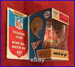 Vintage 1967 Gund San Francisco 49ers Wind Up Football Doll in Original box Old