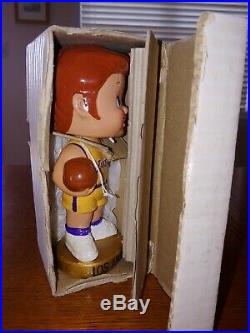 Vintage 1967 LOS ANGELES LAKERS Bobblehead Doll Near MINT with ORIGINAL BOX