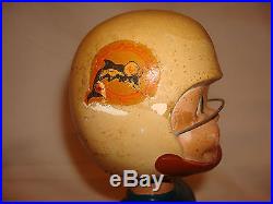 Vintage 1967 NFL Football Miami Florida Dolphins Paper Mache Bobble Head Nodder