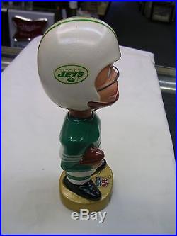 Vintage 1967 New York Jets Bobblehead / Nodder NFL Gold Base, VERY NICE, NR