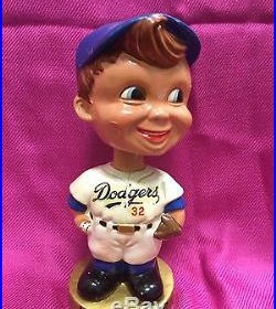 Vintage 1967 Sandy Koufax LA Dodgers Wooden Nodder Bobble head
