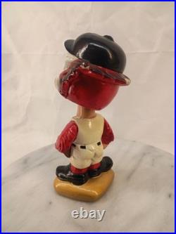Vintage 1967 St Louis Cardinals Fred Bird Bobblehead Paper Mache Paint Chips