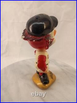 Vintage 1967 St Louis Cardinals Fred Bird Bobblehead Paper Mache Paint Chips