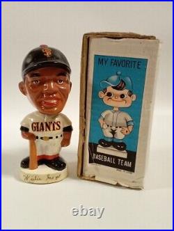 Vintage 1967 Willie Mays Bobbblehead Nodder SF Giant Made In Japan Asian Eyes
