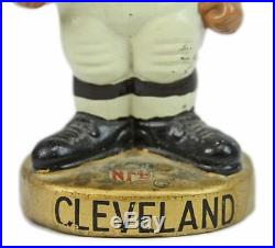 Vintage 1968 NFL Football Cleveland Browns Gold Base Bobble Head Nodder Doll