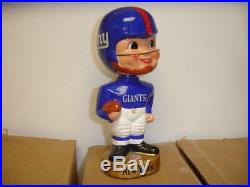 Vintage 1968 NY Giants Football Nodder Bobbin Head Gold Base EX-MT/NM
