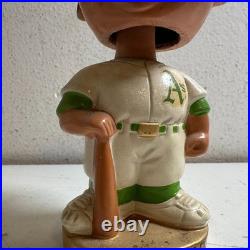 Vintage 1968 Oakland Athletics White Uniform Japan Made Baseball Bobblehead