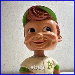 Vintage 1968 Oakland Athletics White Uniform Japan Made Baseball Bobblehead